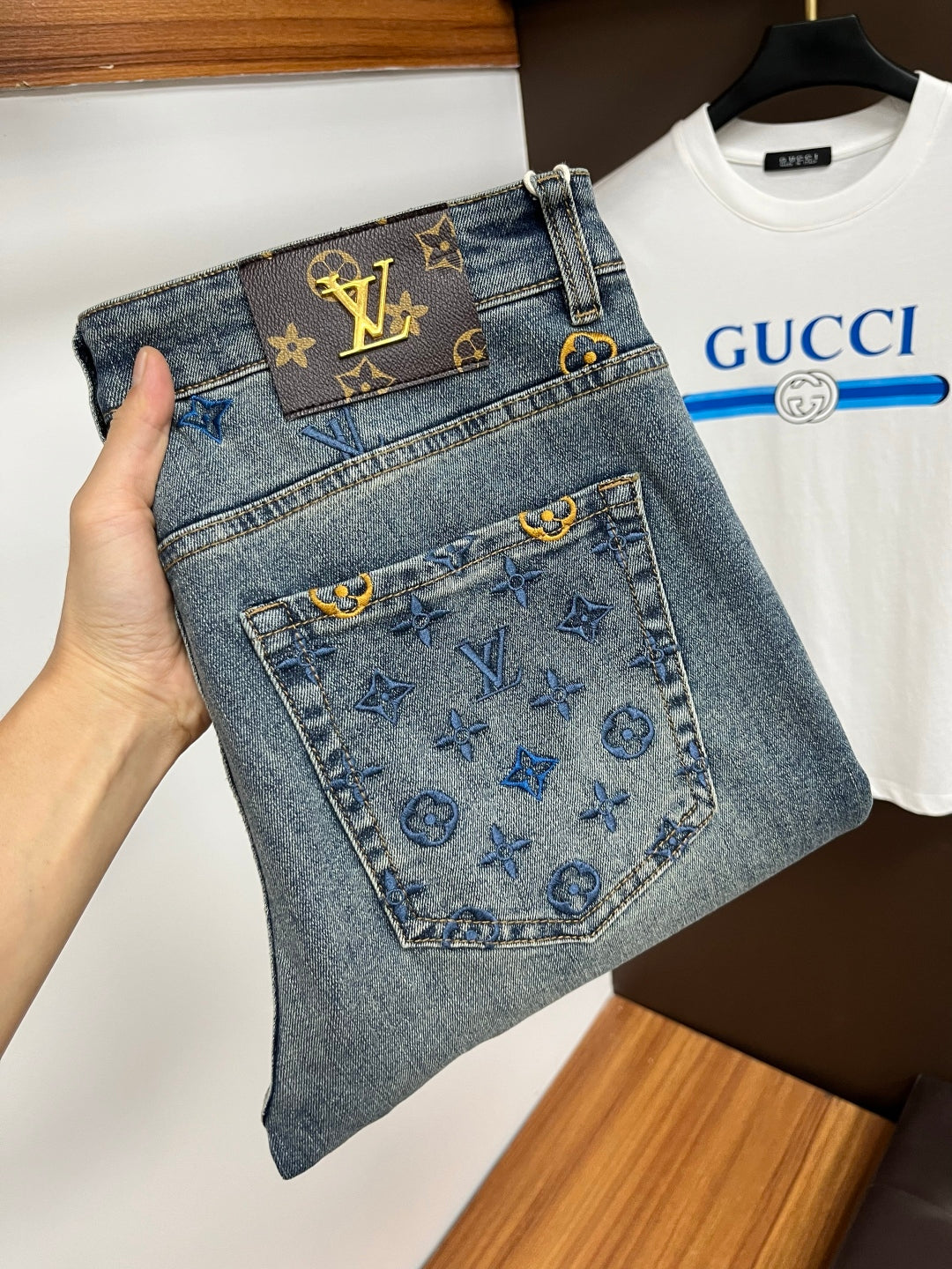 L men's business casual jeans 0725092607