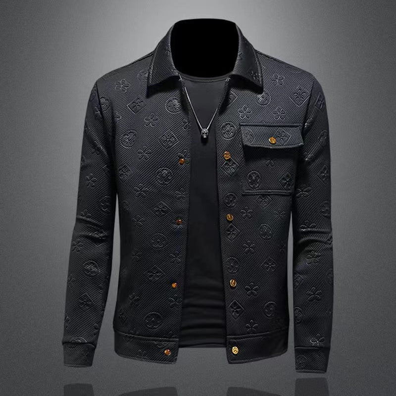23 spring and autumn new Vlogo fashion lapel men's high-end coat jacket