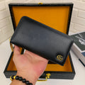 Men's New Wallet Men's Leather Long Wallet Zipper Bag