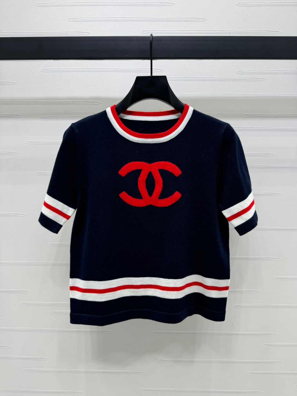 fashion round neck knitted short sleeves 0725030101