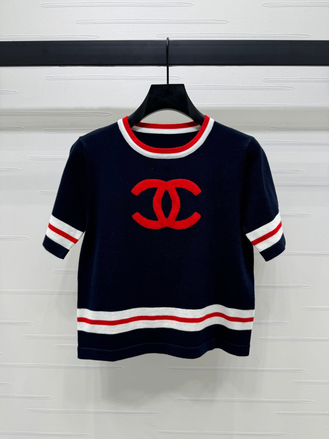 fashion round neck knitted short sleeves 0725030101