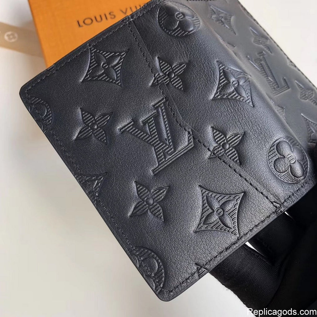 Black Floral Pattern Wallet Bag