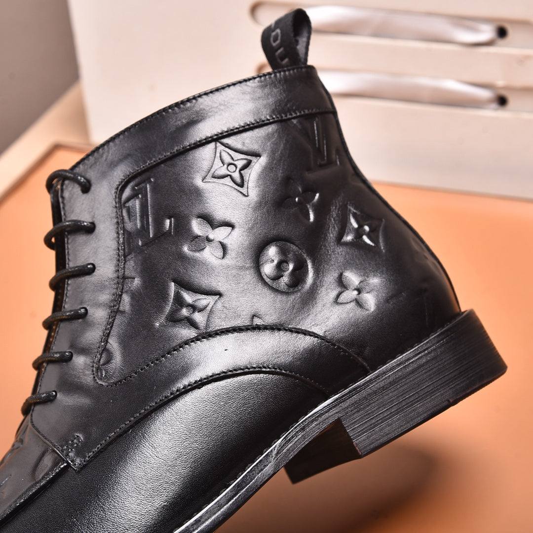 L high-top printed business leather shoes 0724120515