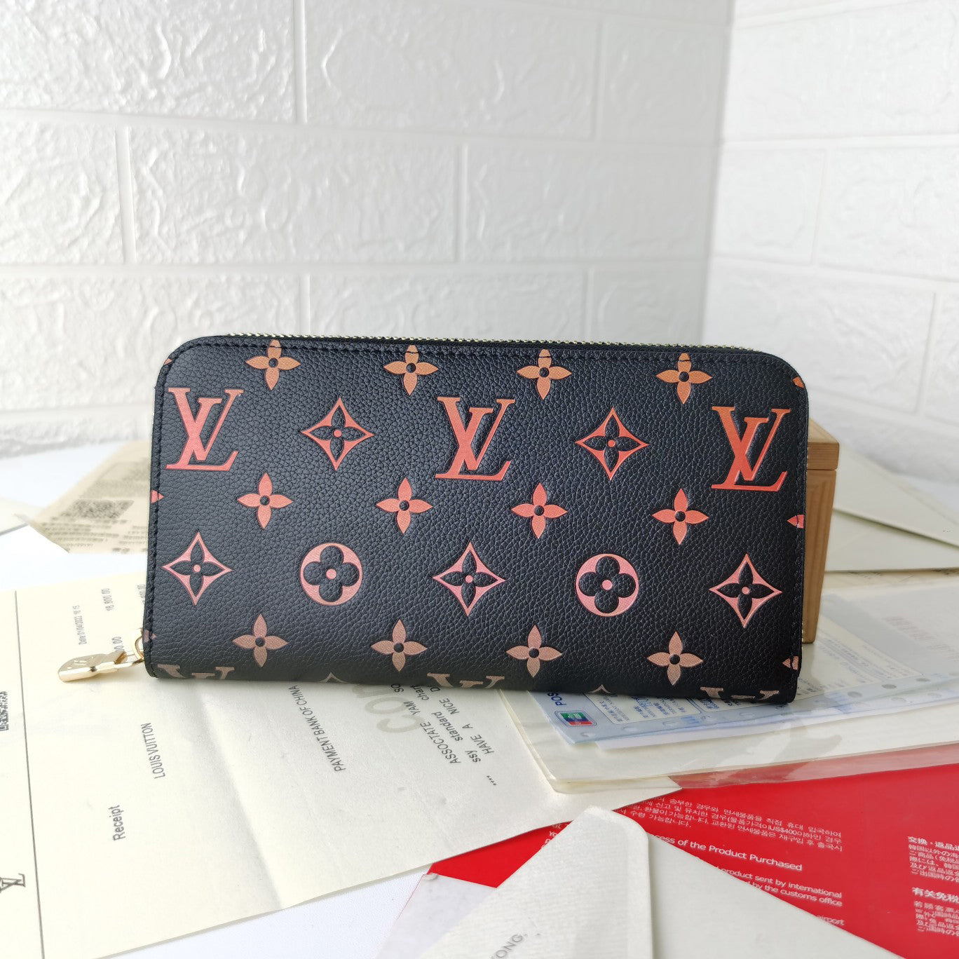 Silk screen multicolored small wallet Z XC16051005