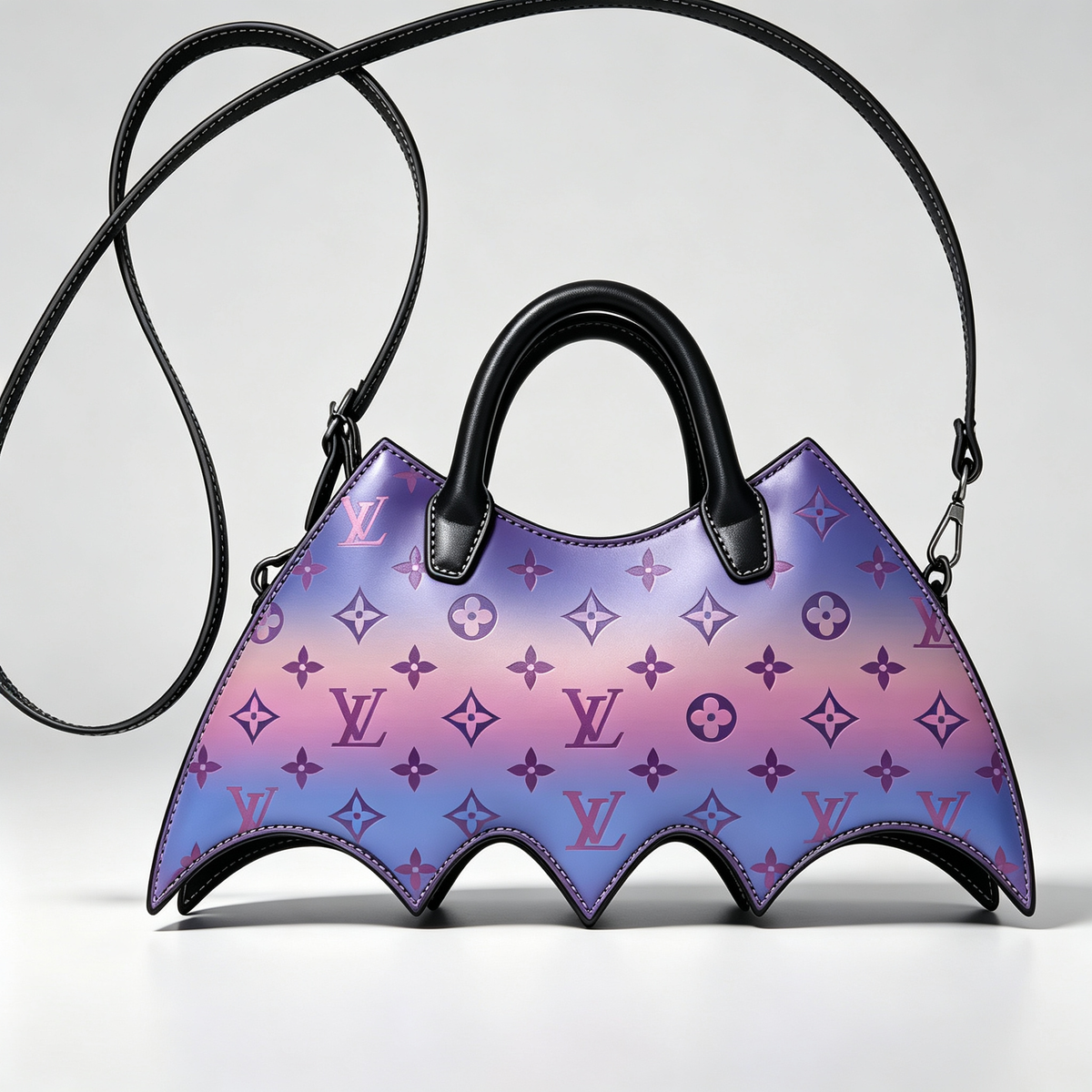 New Stylish Leather L Bat Handbag 3D1326091737
