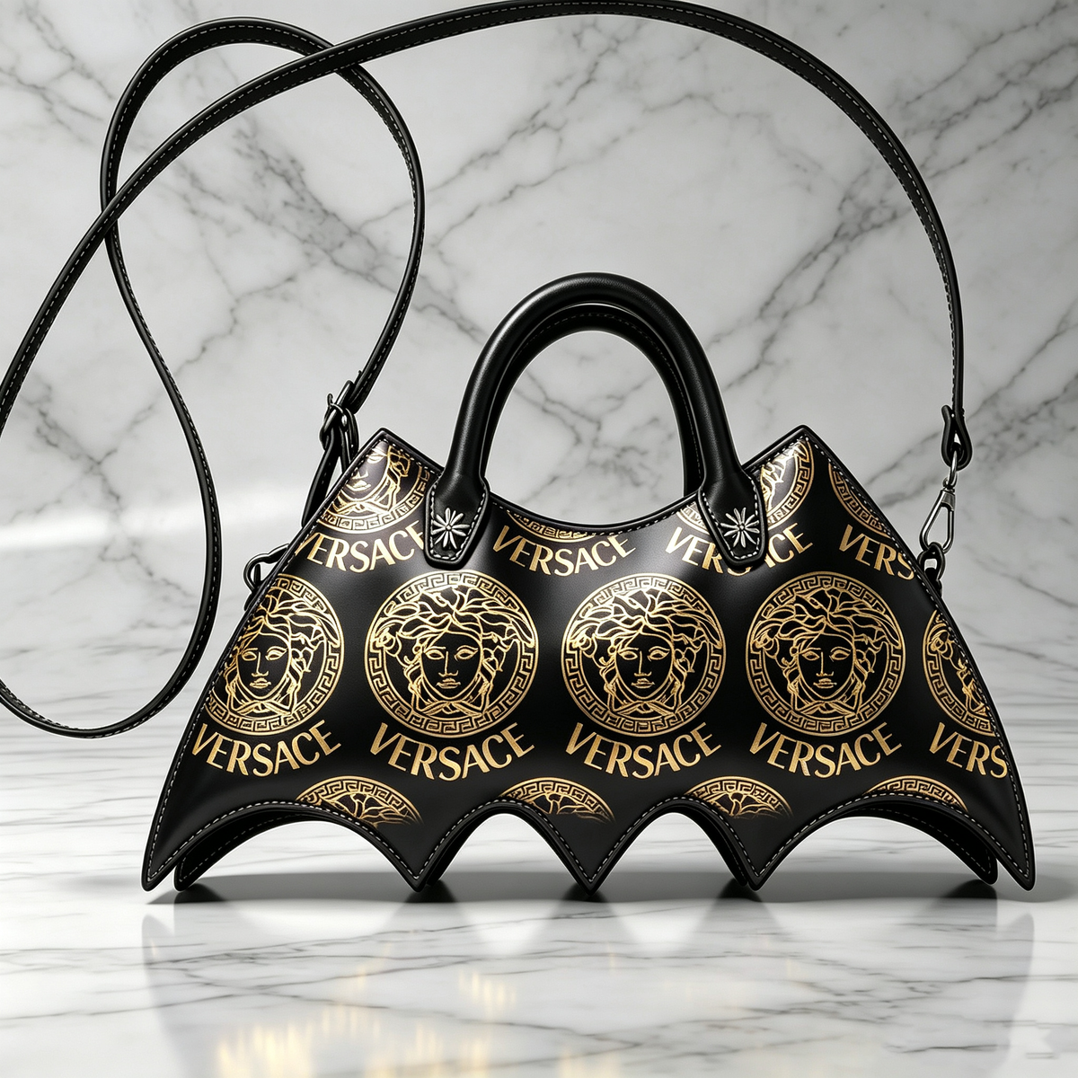 New Stylish Leather VS Bat Handbag 3D1326092137