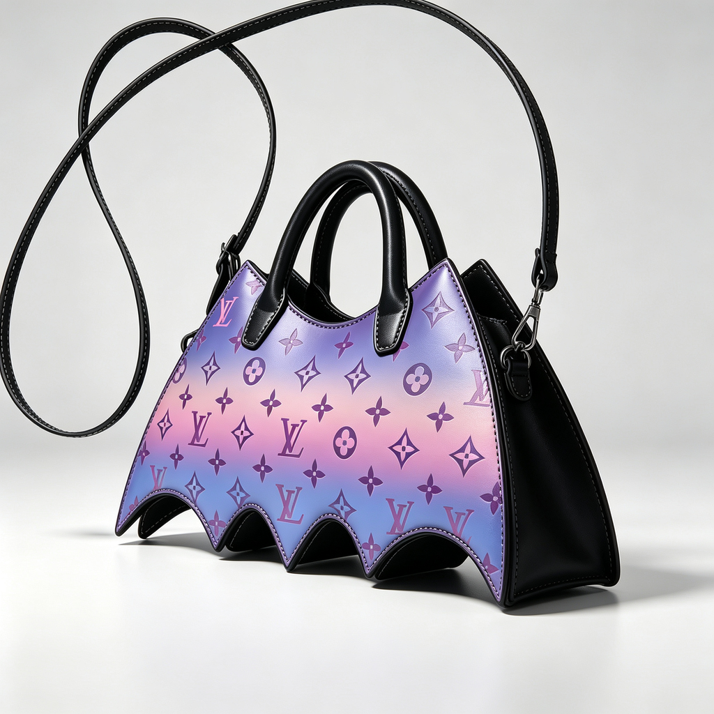 New Stylish Leather L Bat Handbag 3D1326091737