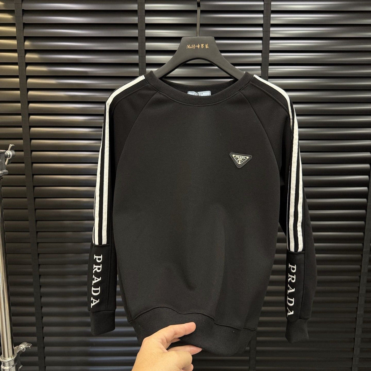 New Fashion Men's PRA Logo Crew Neck Sweatshirt PD1326102117