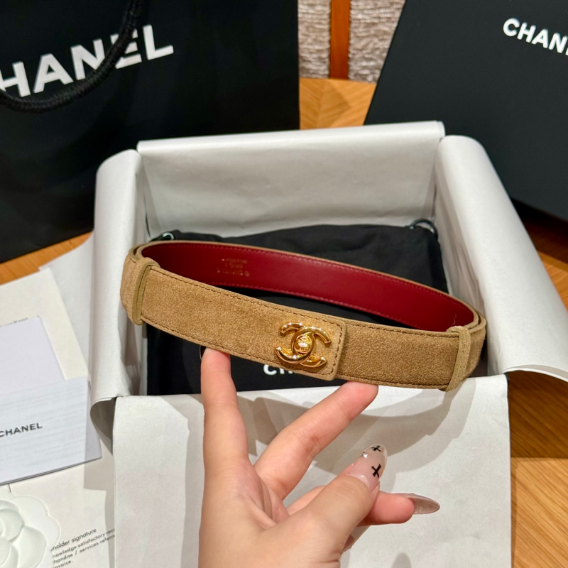 New Fashion Women's CC Adjustable Suede Belt ZJN1326093013
