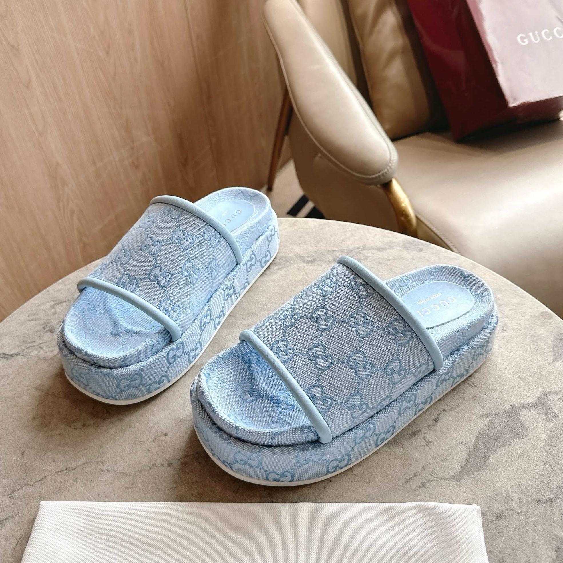 saddle buckle thick-soled slippers 0725101409