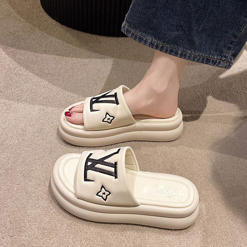 New letter outerwear thick sole sandal PD10050502