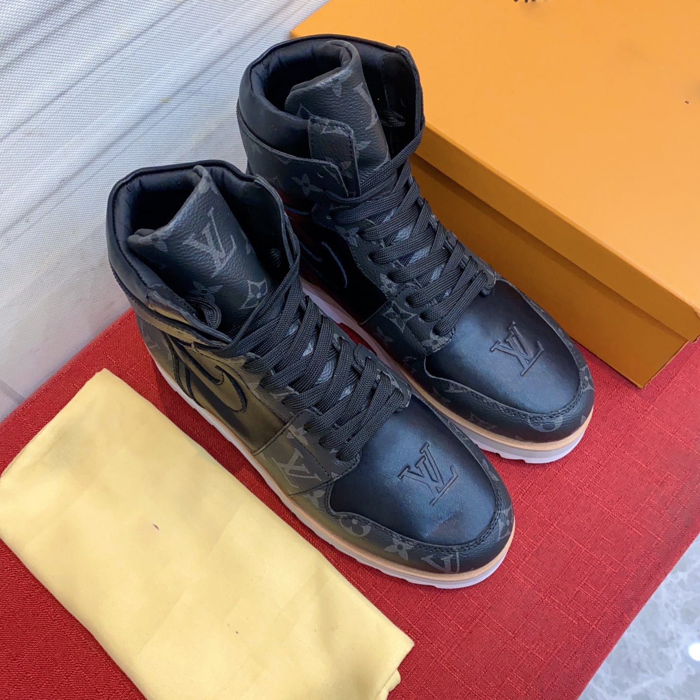 High Top Rubber Sole Printed Sneakers (3 Colors)