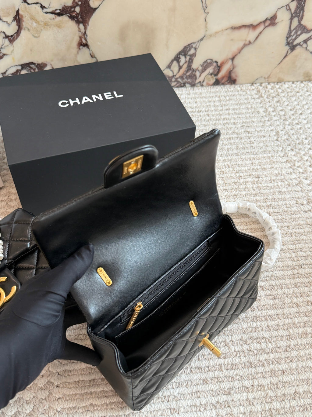 26SS New Women's Pearl Chain Bag 0726031007
