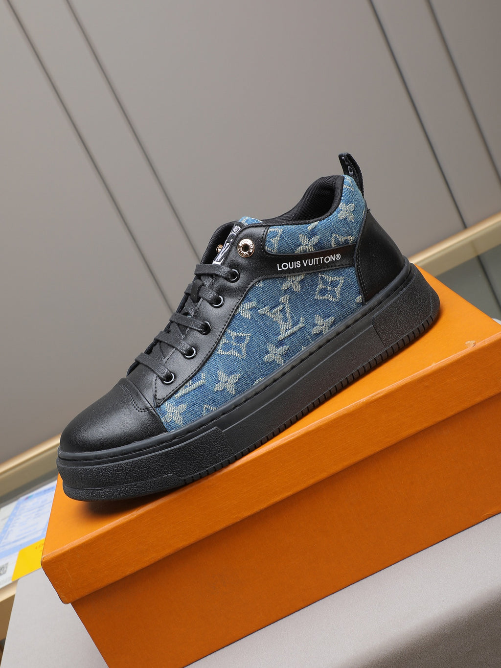 New printed men's high-top sneakers 0725121803