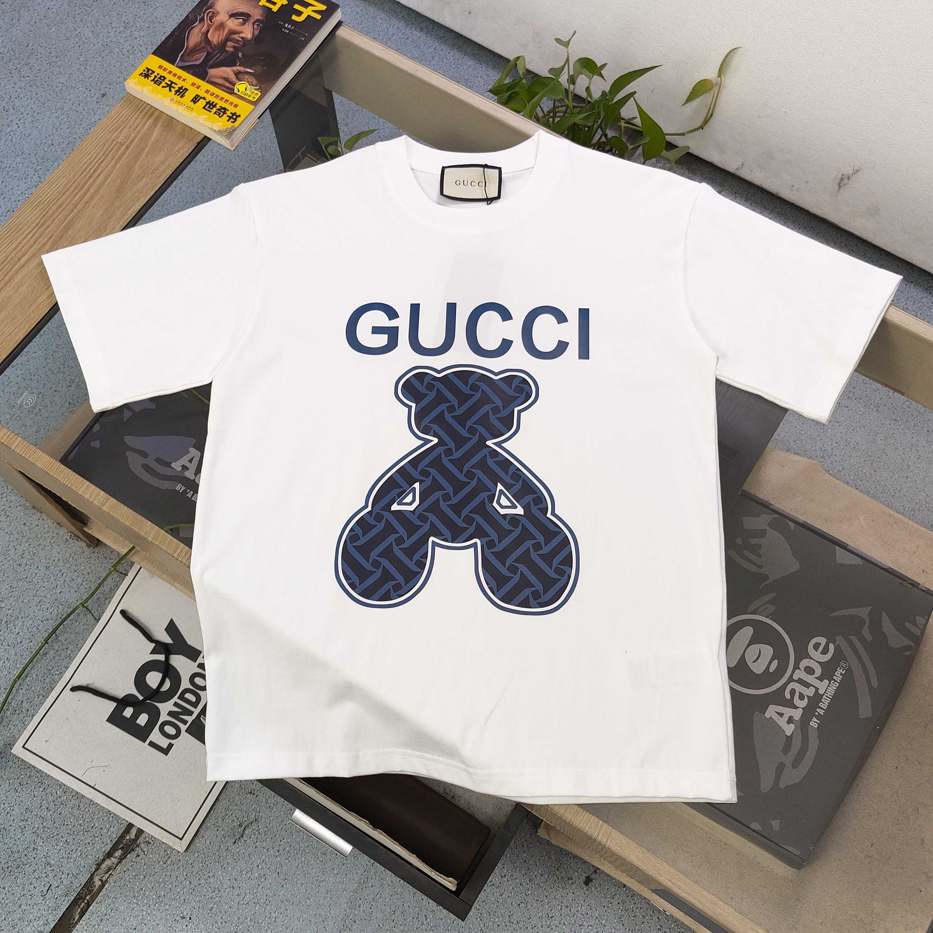 Letter print casual short-sleeved T-shirt for couples 1426013011