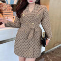 New long-sleeved design waisted suit fashion dress 1024021901