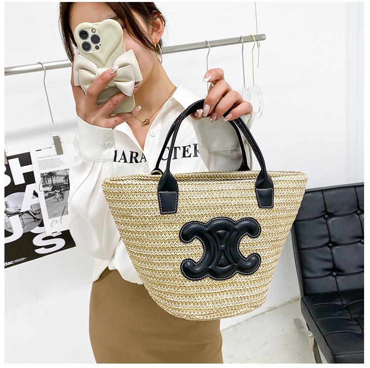 New Woven Vegetable Basket Bag Shoulder Crossbody Bag 1024041122