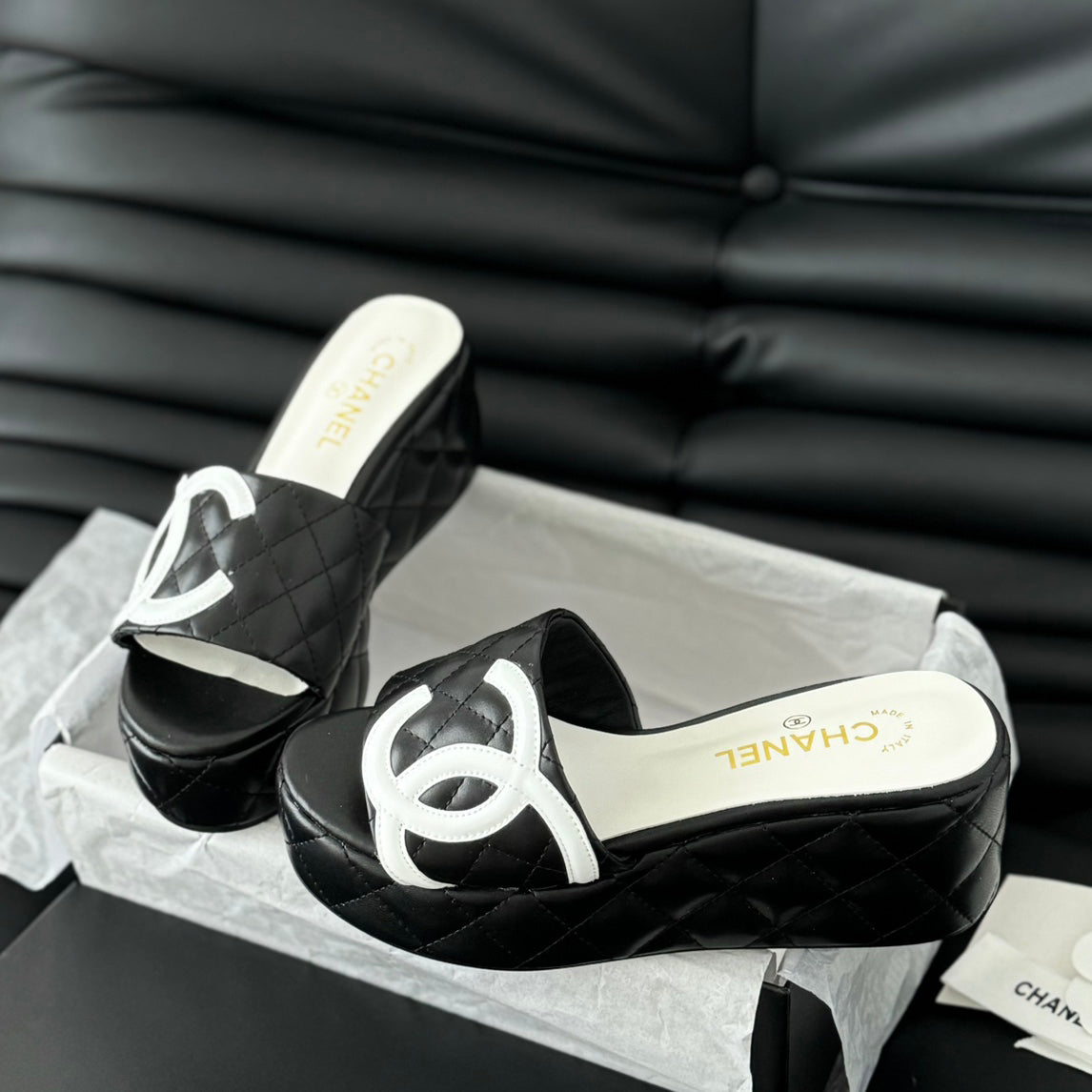 rhombus platform slippers 0724050601
