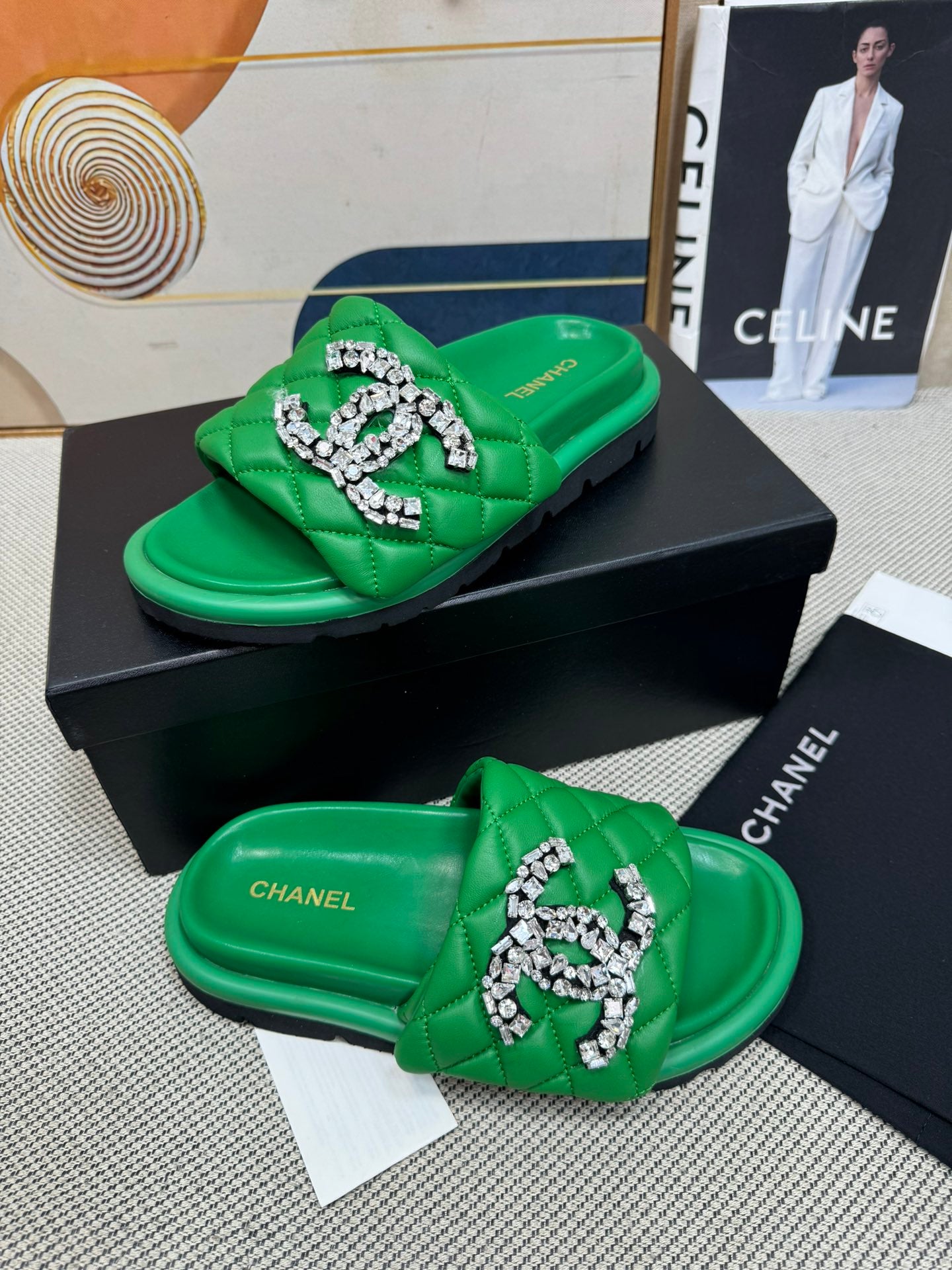 dopamine color thick-soled Velcro women's slippers 0724042705