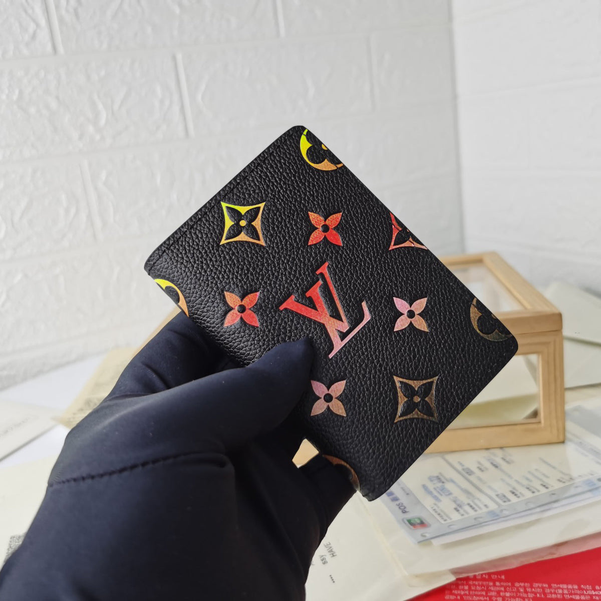Silk screen multicolored small wallet S XC16051002