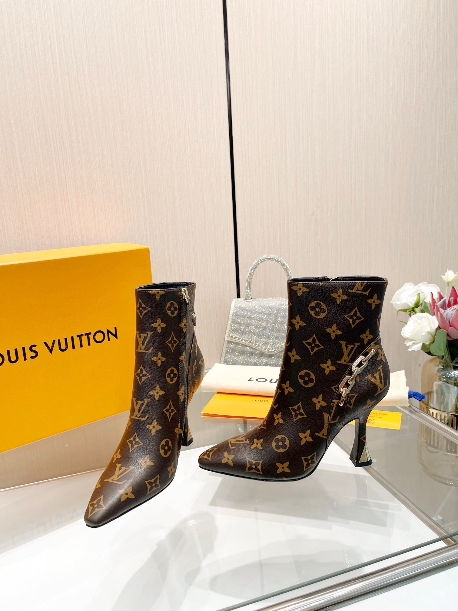 L new fashion printed zipper boots 0724102306