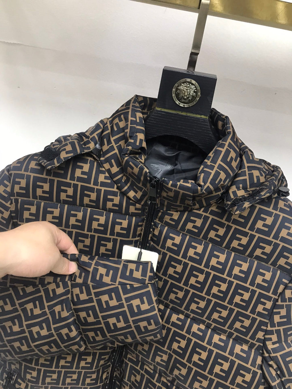 F All-Over Printed Thickened Warm down Cotton Jacket XC0823103003