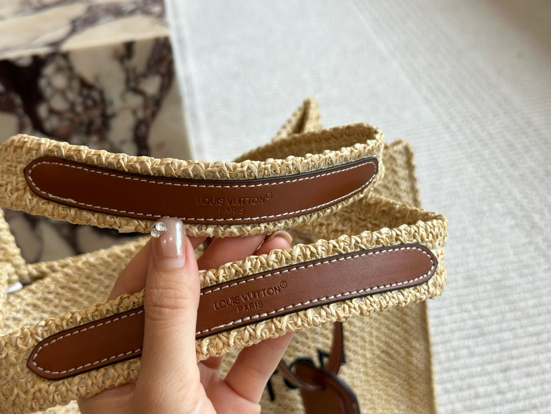V Fashion Summer Limited Straw Shopping Bag 0724082703