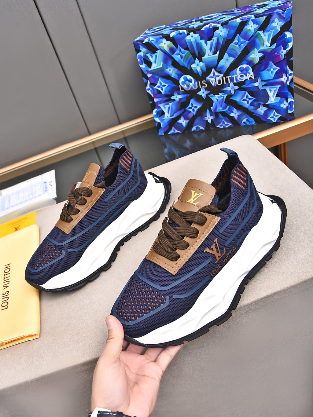 Men's Flyknit Elastic Rubber Sole Sneakers 0726030601