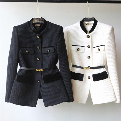 Autumn And Winter New Fashion Long Waist Slimming Coat PD052024011009