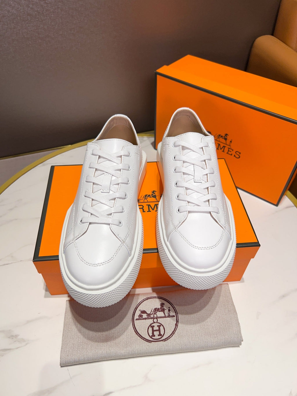 H Fashion Leather Lace-Up Sneakers 0724112204
