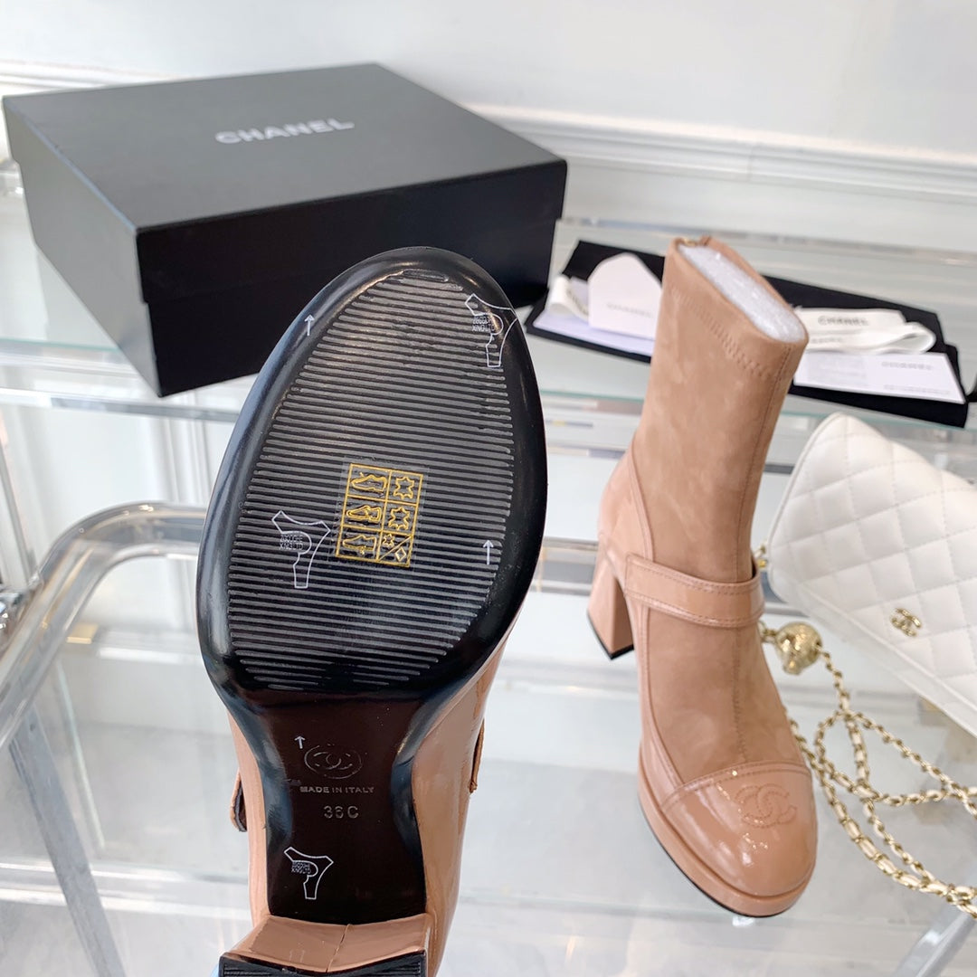 Fashionable Leather and Suede Boots 0724102318