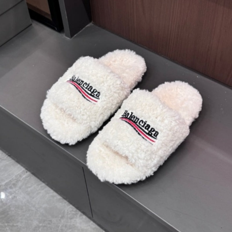 New Fashion Teddy Fur Couple Plush Slippers PF1326092101