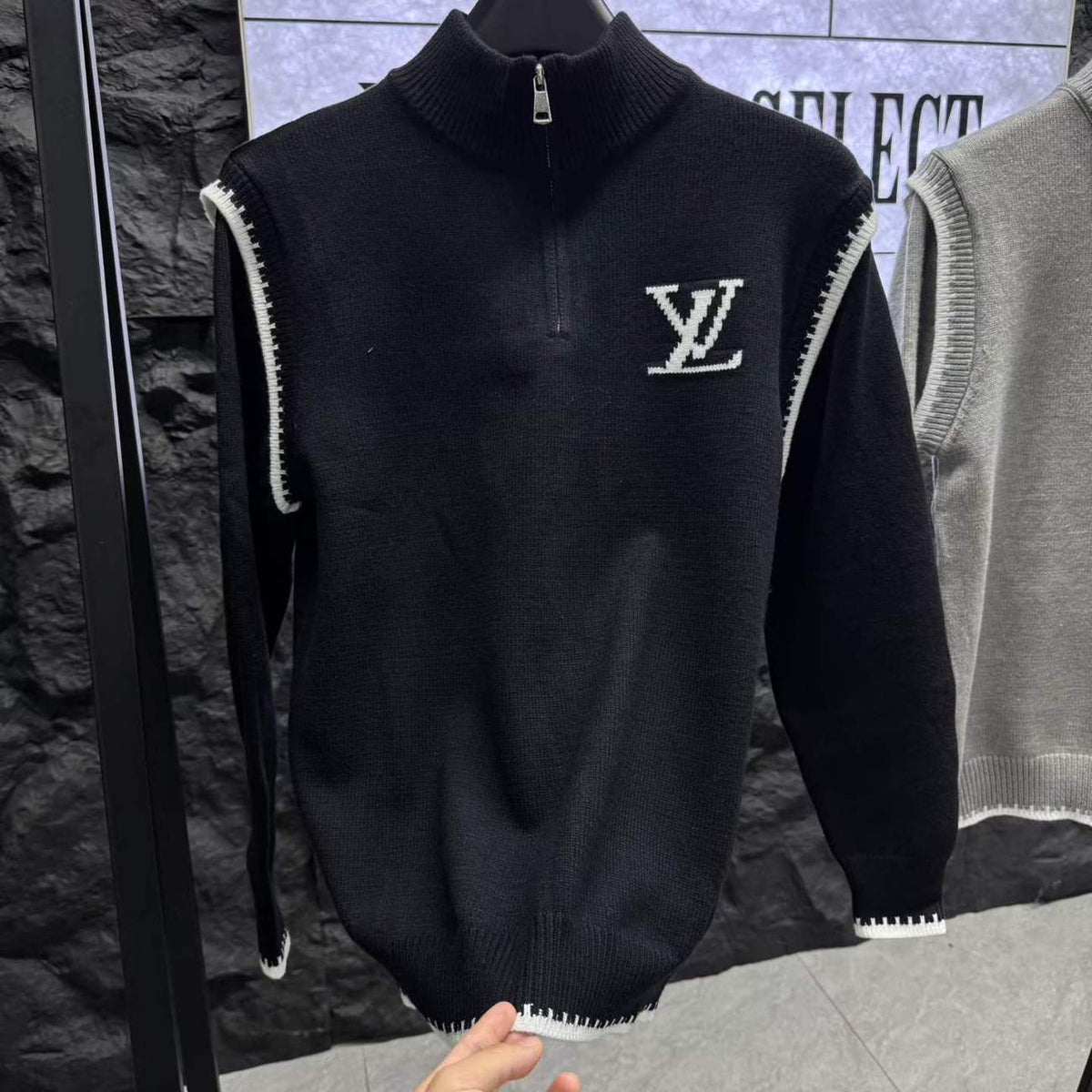 New Fashion Men's Half Zip Turtleneck Sweater PD1326102714