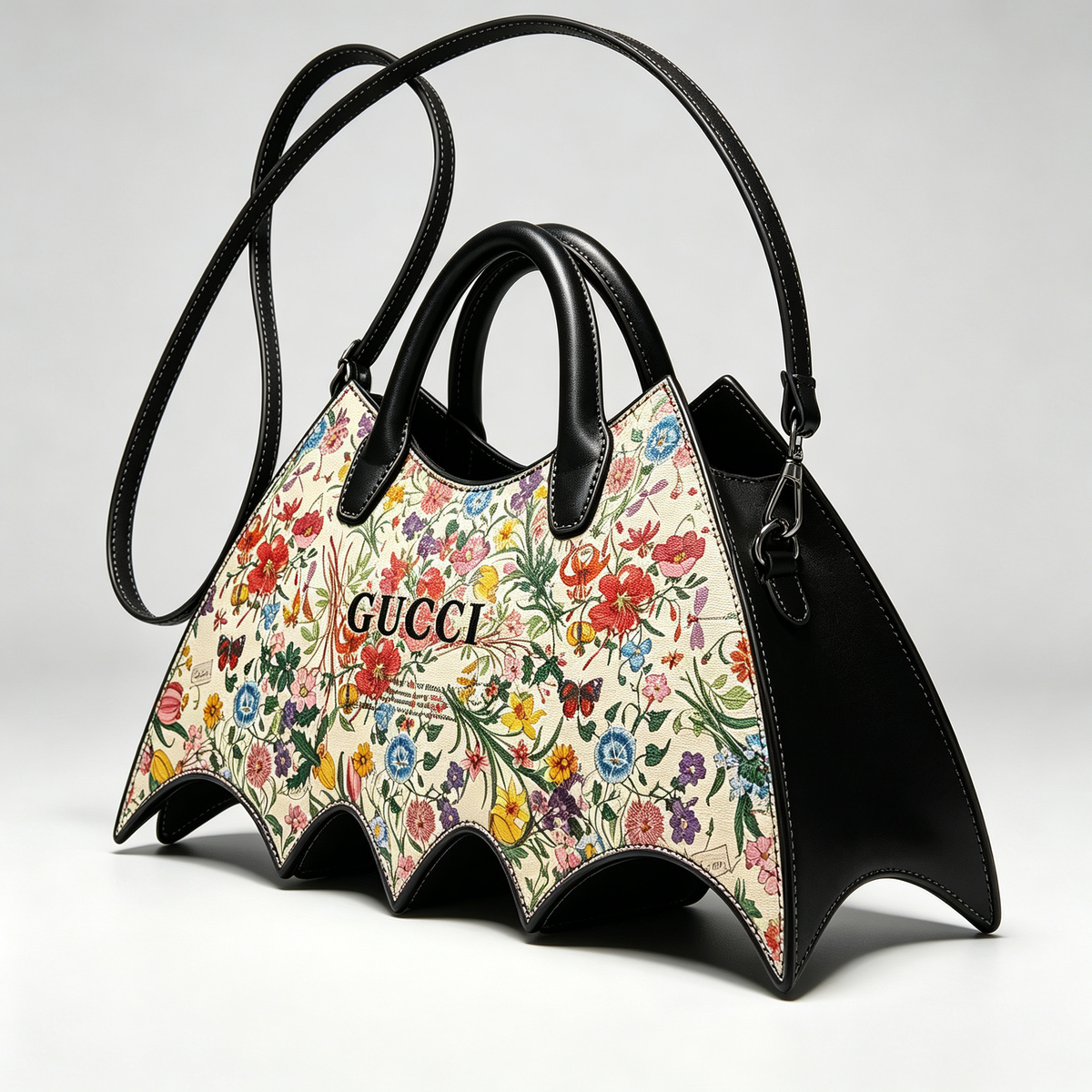 New Stylish Leather GG Bat Handbag 3D1326091736