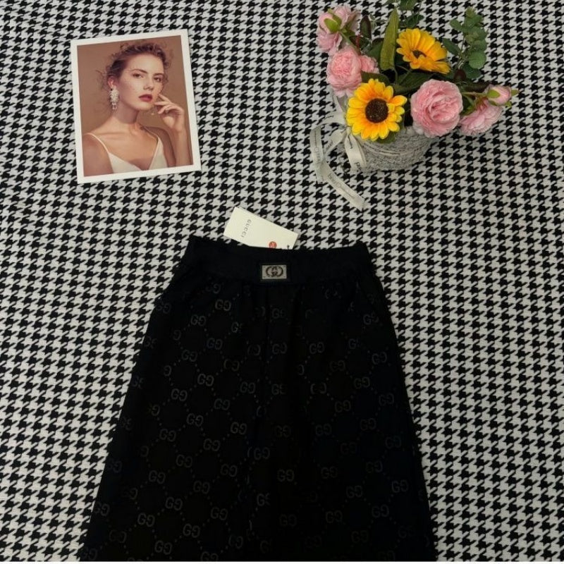 New Fashion Women's High Waist Jacquard Wide Leg Pants PD1326091007