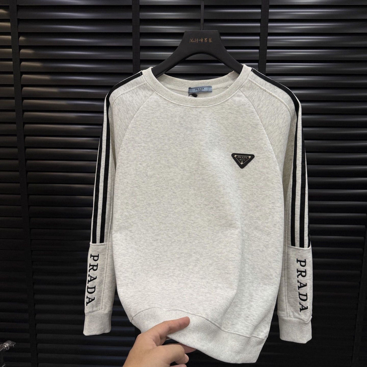 New Fashion Men's PRA Logo Crew Neck Sweatshirt PD1326102117