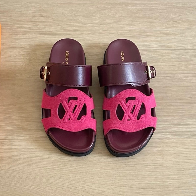 New Fashion Women Double Strap Slide Sandals PF1326092102