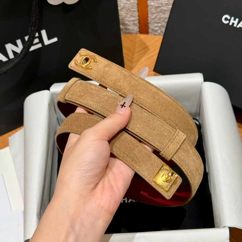 New Fashion Women's CC Adjustable Suede Belt ZJN1326093013