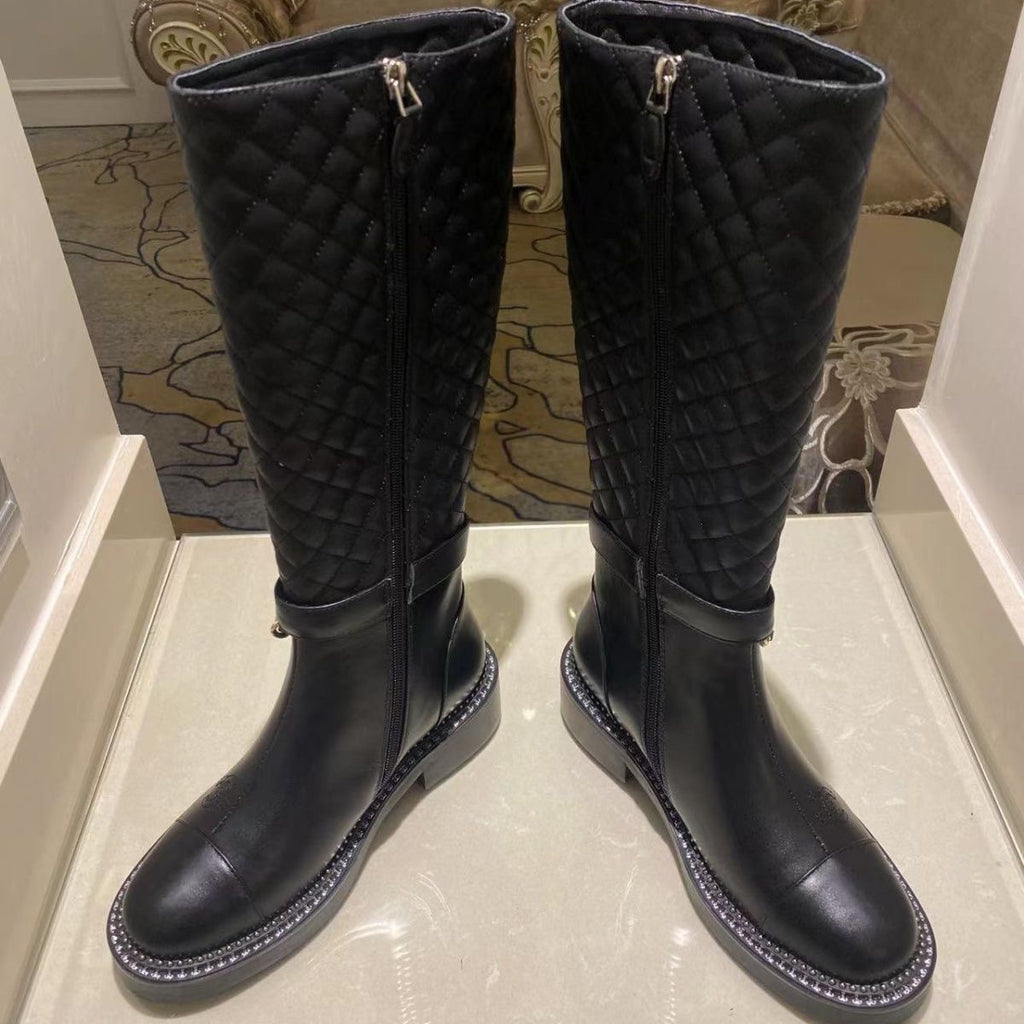 rhombus metal chain boots 1824092702