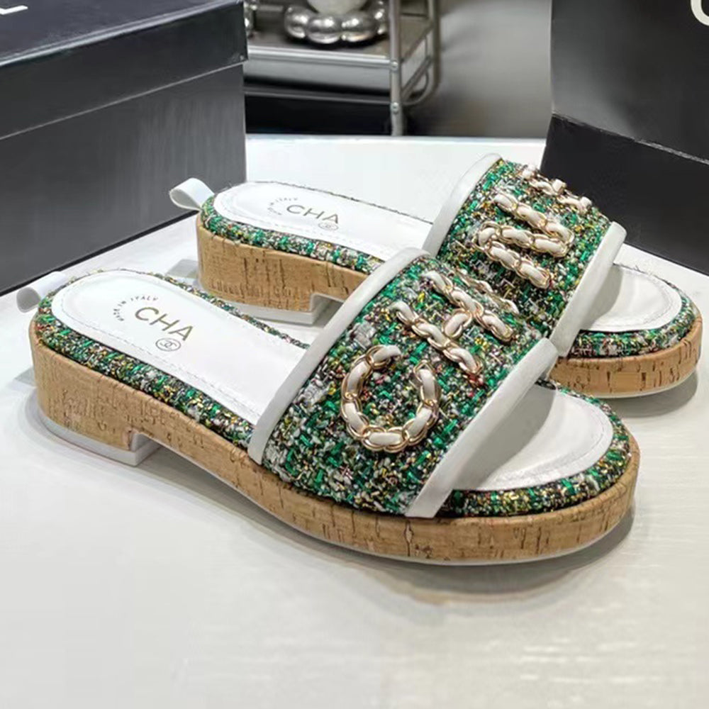 Fashion and versatile chain clogs flats PD1023071718