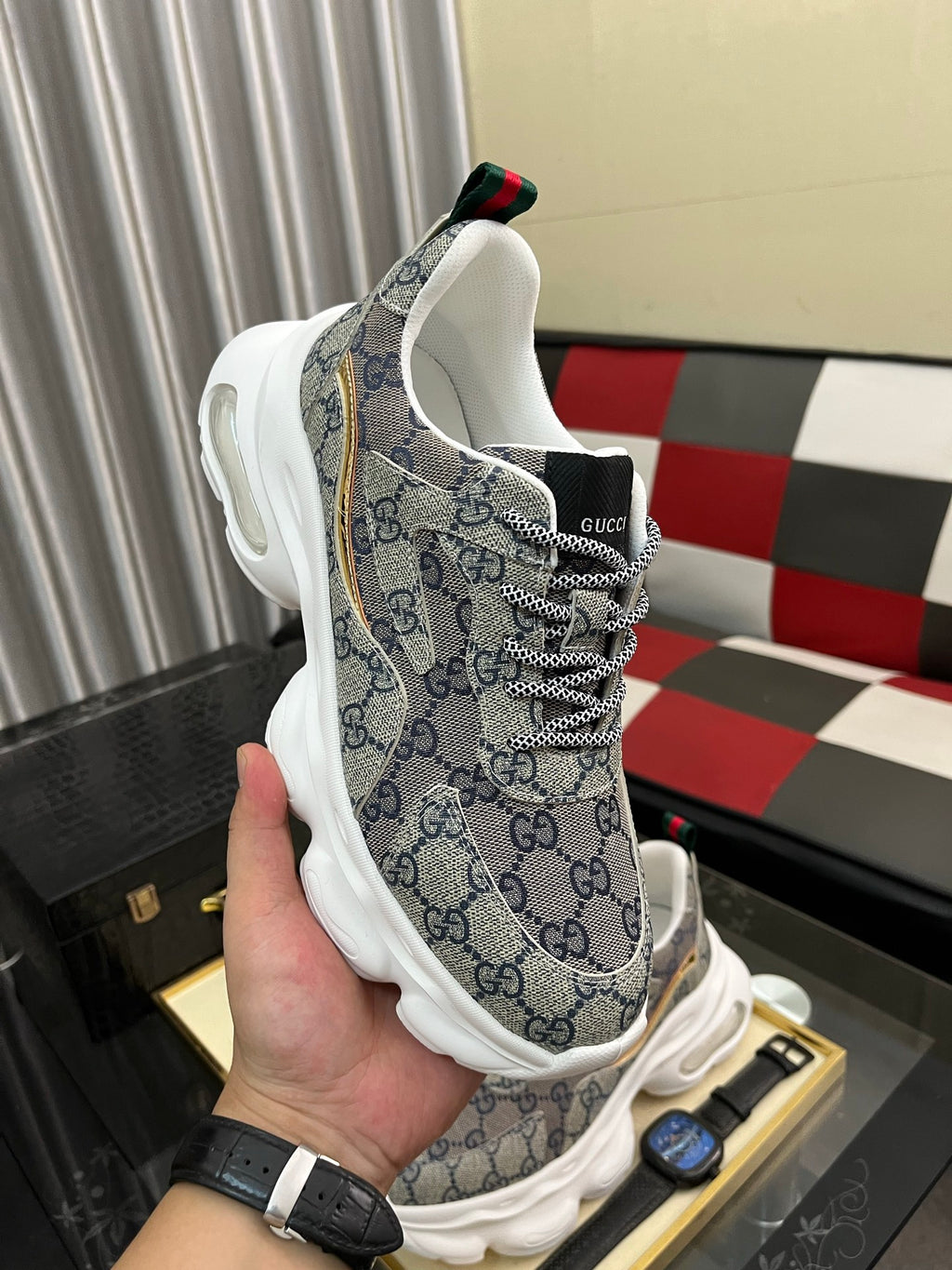 men's casual sneakers with print  0725102202