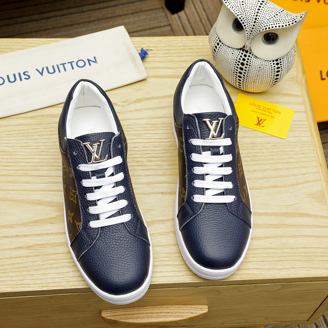 L classic monogram leather flat sneakers 0724122410