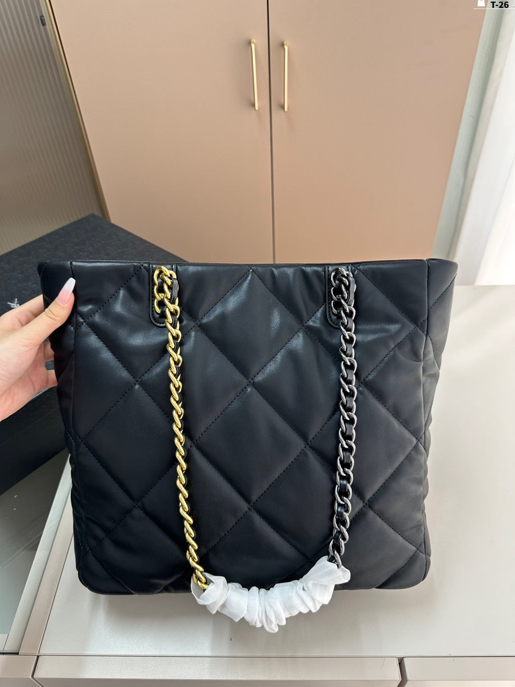 Y fashion rhombus chain tote bag 0724061208
