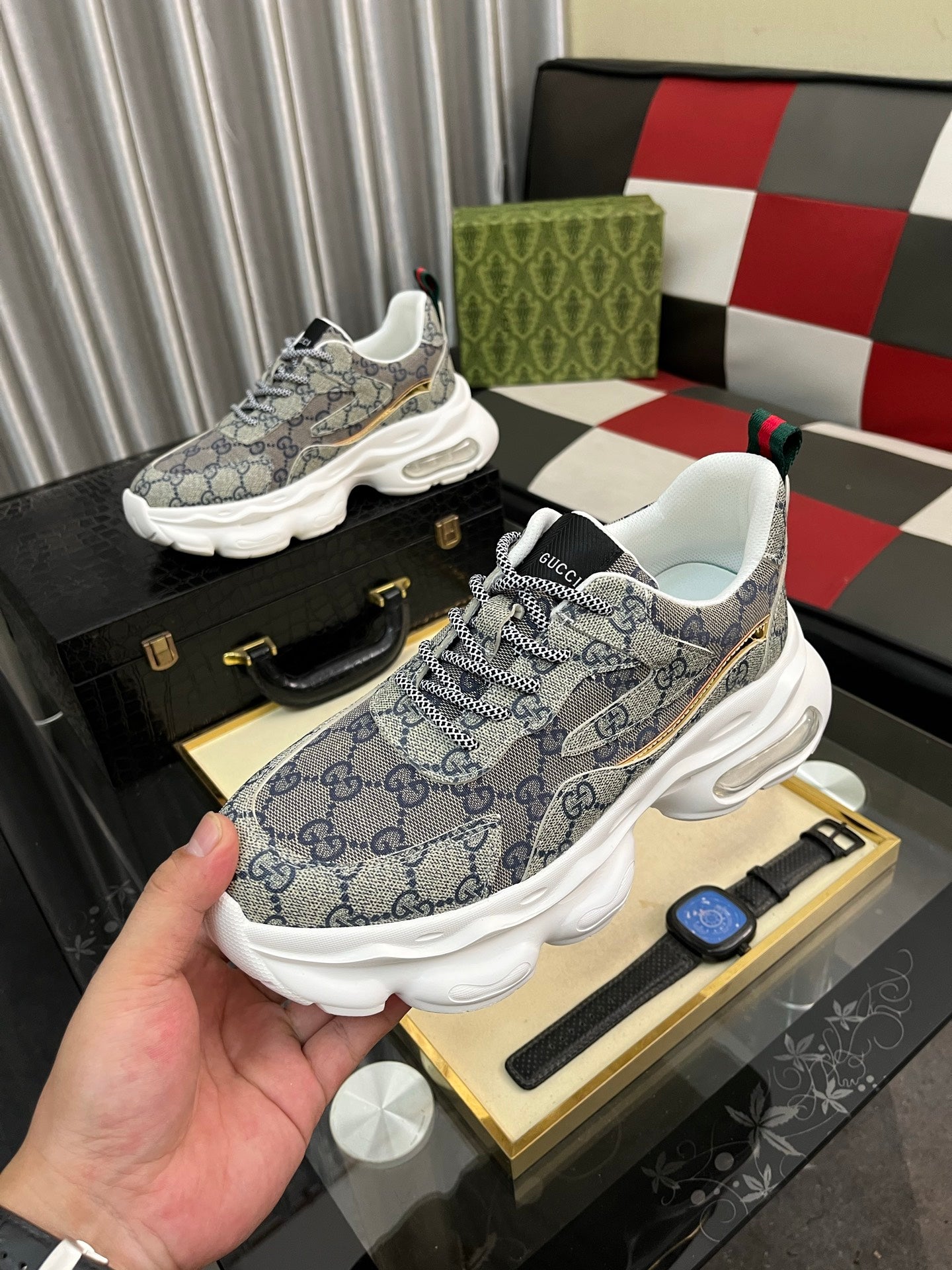 men's casual sneakers with print  0725102202