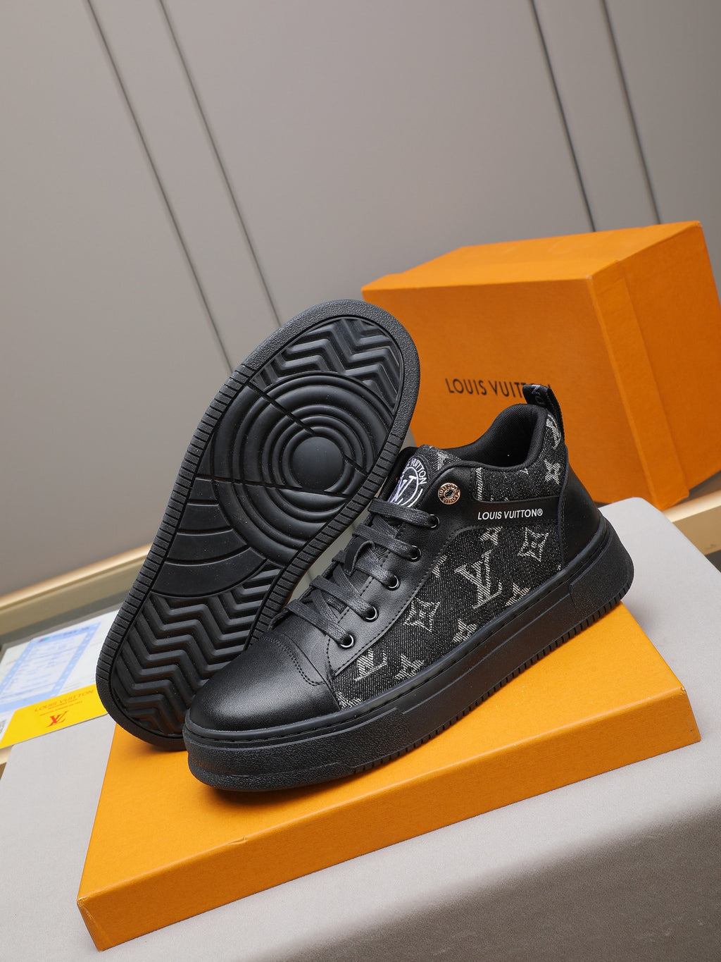 New printed men's high-top sneakers 0725121803
