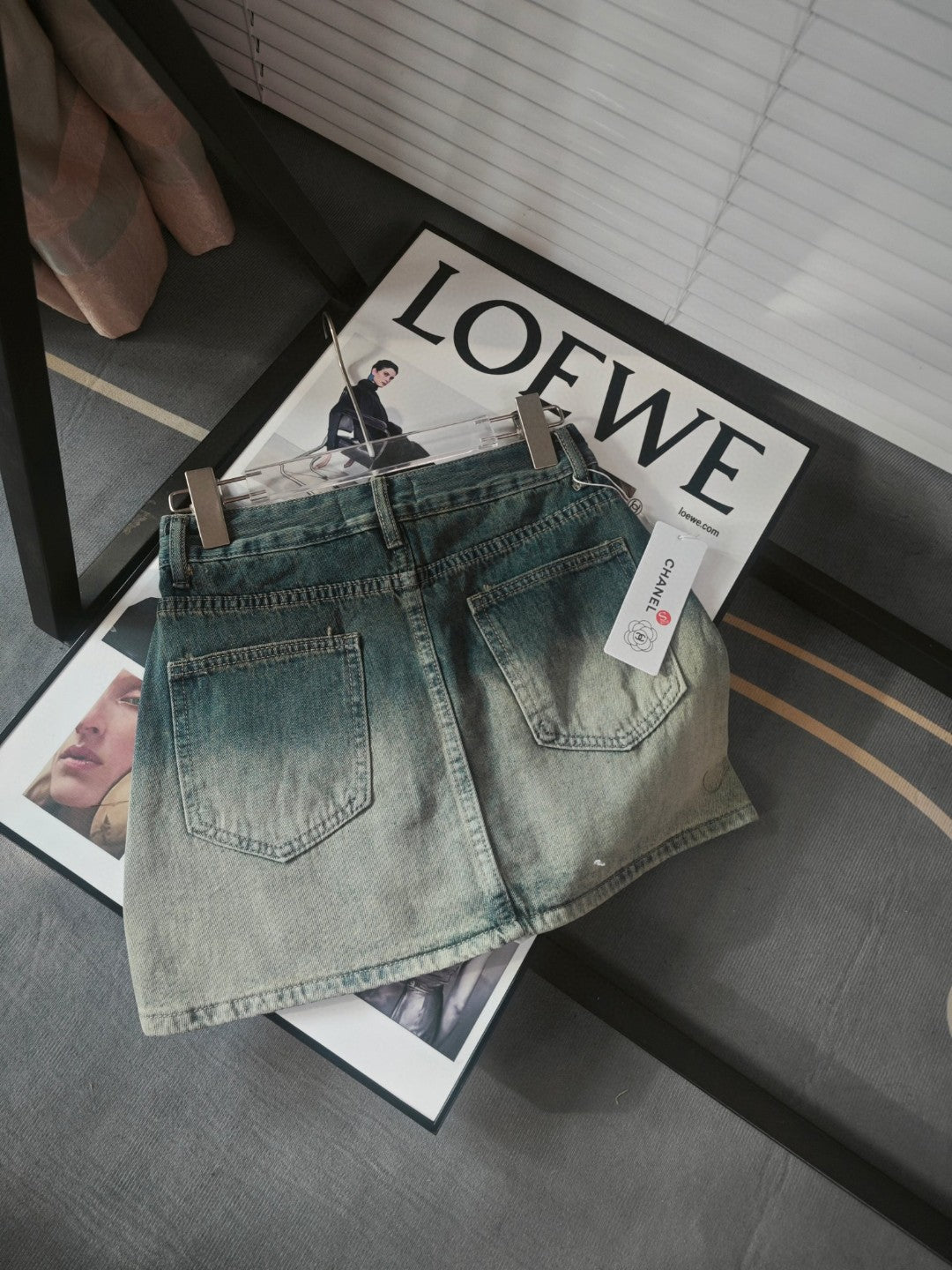 Letter embroidered classic denim skirt 0724050905