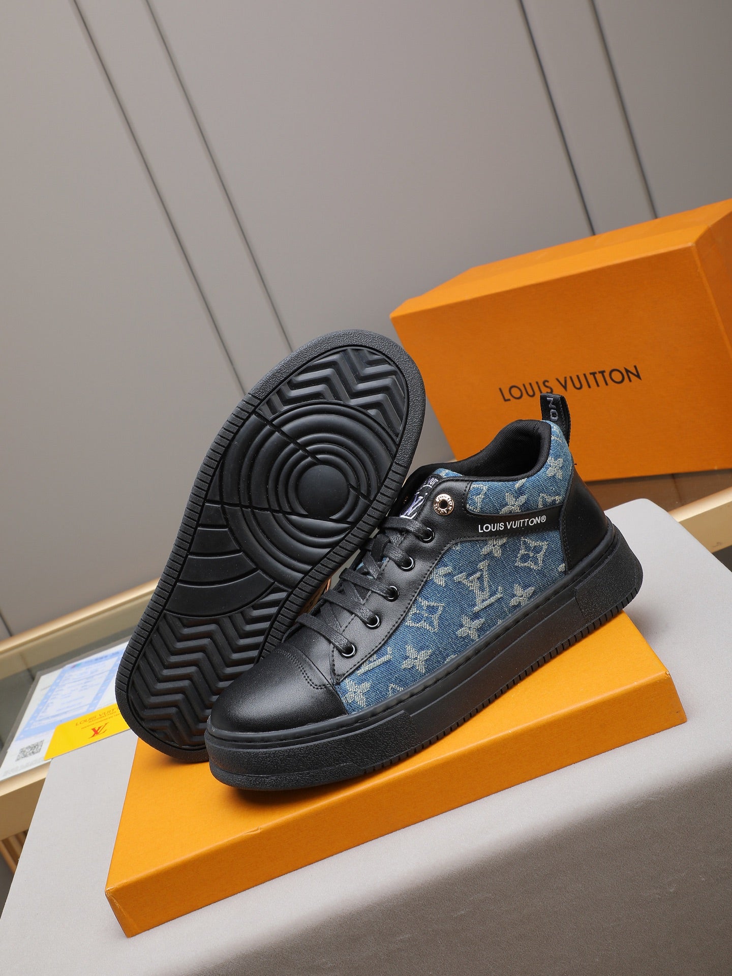 New printed men's high-top sneakers 0725121803
