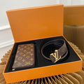 V high-end two-in-one gift box single pull wallet belt belt