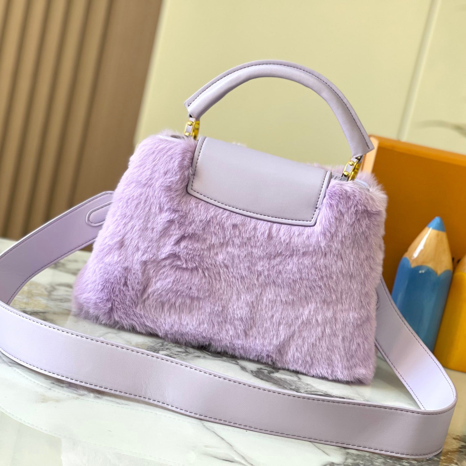 Luxurious mink fur shoulder and crossbody bag XC0723112701