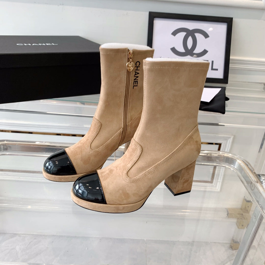 Fashion Cashmere High Heel Boots 0724102316
